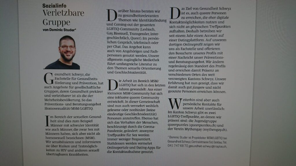 Read more about the article Kolumne Sozialinfo – March Anzeiger